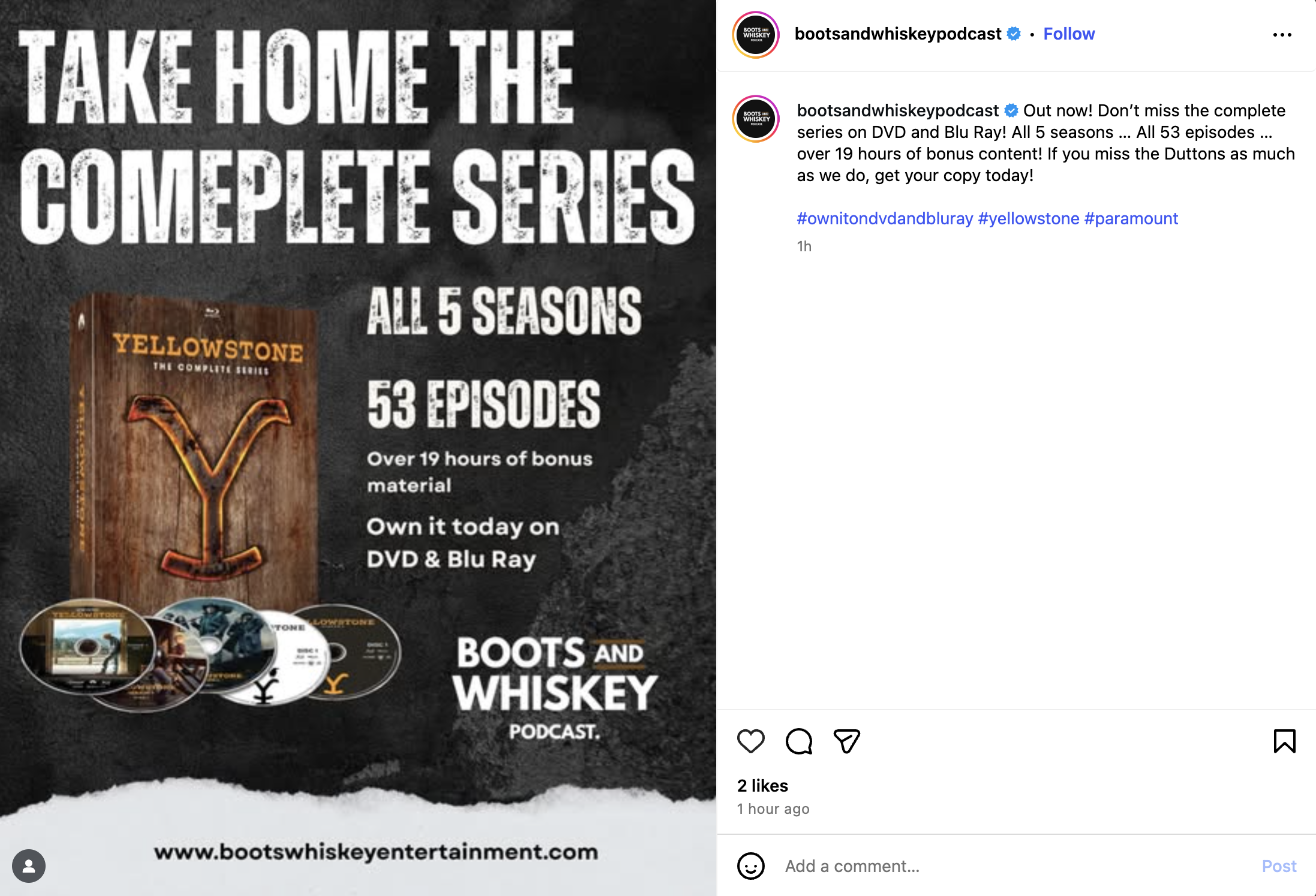 Boots And Whiskey Podcast - Instagram Post